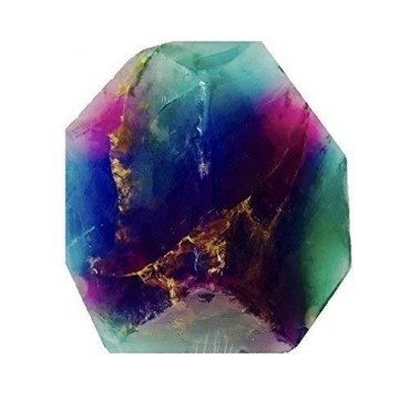 Fluorite SoapRock by TS Pink, 6 oz. Decorative Glycerin Soap, Gemstone, Soap that looks like a Rock, Earth-Friendly Packaging