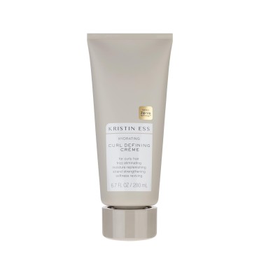 Kristin Ess Hair Ultra Light Curl Defining Cream with Avocado Oil + Castor Oil - Frizz Control + Hair Smoothing Cream, Curl Hydrating + Moisturizing, Soft Finish, Shine Enhancing, Curly Hair Product, Vegan, 6.7 fl oz