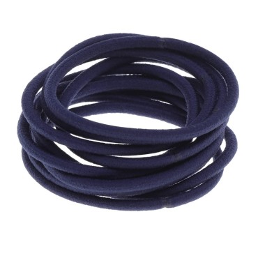 50pcs Nylon Rubber Bands High Elasticity Ponytail Holder Hair Ties Rope for Adults Kids (Navy Blue)