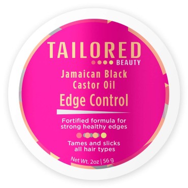 Tailored Beauty Jamaican Black Castor Oil Moisture & Shine Edge Control - Natural Hair Edge Control with Jamaican Black Castor Oil, Aloe Vera Oil, and Coconut Oil