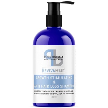 Biotin Shampoo for Thinning Hair Care | RevivaHair Volumizing Shampoo with Procapil Keratin and Rosemary Oil for Hair Treatment | Thinning Hair Shampoo for Men and Women with Vitamin B and E