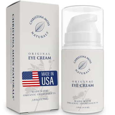 Eye Cream for Dark Circles and Puffiness with Organic Aloe Vera and Glycerin - Hydrating Moisturizing Under Eye Cream - Under Eye Brighter With Vitamin C and Citric Acid, Cruelty Free, Made in USA