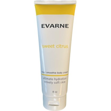 Evarne Sugar Smoothie Body Cream 8 OZ - Sweet Citrus, Ultimate Hydration, Velvety Soft Skin