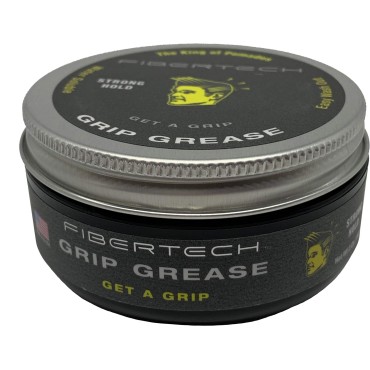 Fibertech | GRIP GREASE | Strong Hold & High Shine | Professional Grade Water-Based Pomade | Natural Ingredients | Long Lasting Styling Volume | Easy Wash Out | Protects Hair from UV Rays | 2oz Jar