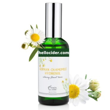 Chamomile HYDROSOL FACE Toner - Organic Floral Water to Hydrate, Calm & Sooth Sensitive Skin, Prevent Acnes, Restore pH All Skin Types & Children. USA Made - Hello Cider