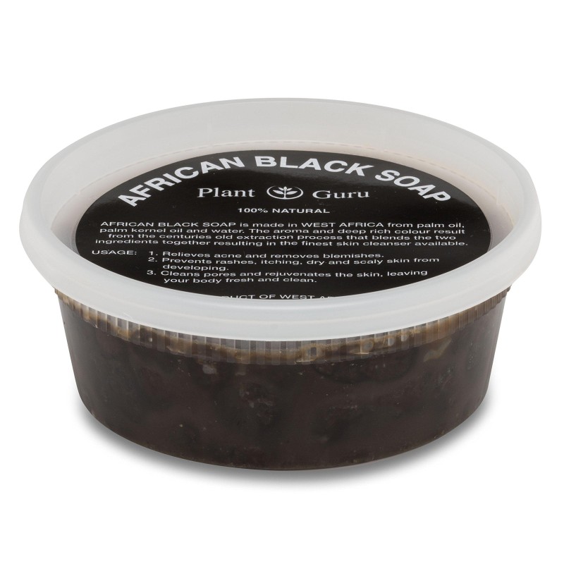 African Black Soap Paste 8 oz. 100% Raw Pure Natural From Ghana. Acne Treatment, Aids Against Eczema & Psoriasis, Dry Skin, Scars and Dark Spots. Great For Pimples, Blackhead, Face & Body Wash.