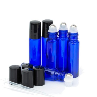 10ml Roller Bottles 6Pack Cobalt Blue Thick Glass ...