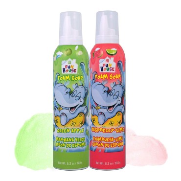 Moneysworth & Best Fun House Kids Foam Soap green Apple & raspberry-Lime, 2 Pack 14423