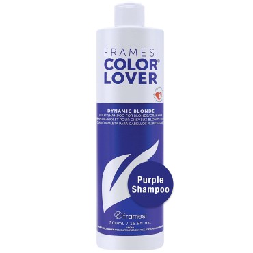 FRAMESI Color Lover Dynamic Blonde Purple Violet Shampoo for Color Treated Hair, 16.91 Fl Oz