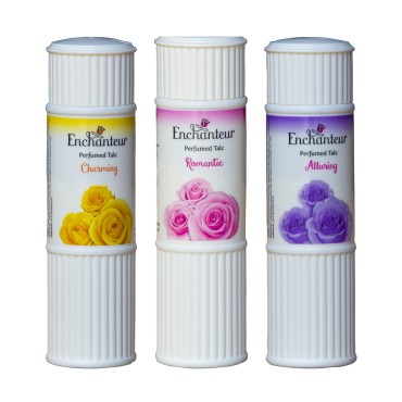 Enchanteur Perfumed Body Talcum Powder Charming, Romantic & Alluring Scent (Pack of 3 X 100 g.) by Enchanteur