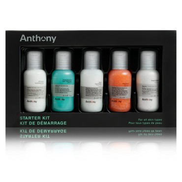 Anthony Starter Kit, 5 Count, Glycolic Facial Clea...