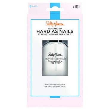 Sally Hansen Advanced Hard As Nails Strengthening Top Coat™, Hard Finish, 0.45 Oz, Top Coat Nail Polish, Top Coat Nails, Nail Strengthener, Nail Hardener, Top Coat for Nails, Nail Treatment