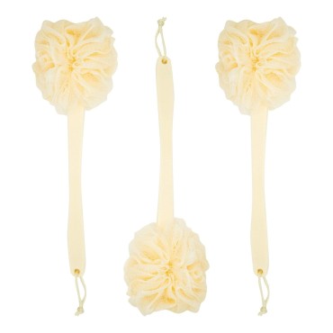 3 Pack Long Handled Loofah Back Scrubber, Exfoliat...