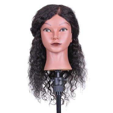 Cosmetology Mannequin Head Hairdressing Training Head for Hair Styling Practice Hair Braiding Dummy Head (03#)