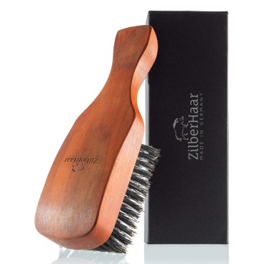 ZilberHaar - Major Hair & Beard Brush for Men - Stiff Boar Bristles and Pearwood - All Beard and Hair Types - Perfect for Thick or Thin Hair - Men's Hair Brush and Beard Brush - Made in Germany