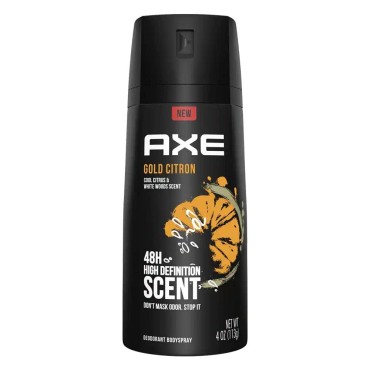 AXE Body Spray for Men, Gold, 4 oz...