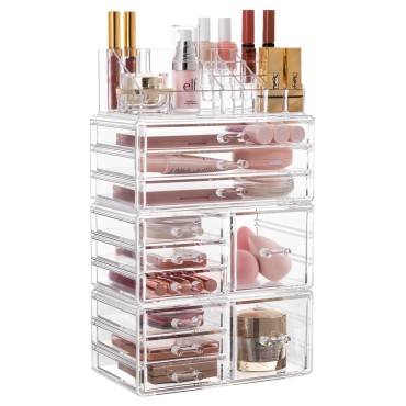 HBlife Acrylic Clear Dustproof Makeup Storage Orga...