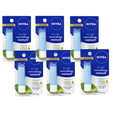 NIVEA Smoothness Lip Care SPF 15, 0.17 oz (Pack of 6)