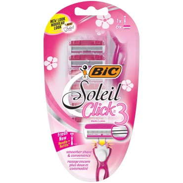BIC Click 3 Soleil Women's Disposable Razors, 3 Bl...