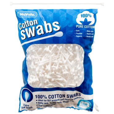 NuValu Cotton Swabs, Multi-Purpose, Double Tipped,...