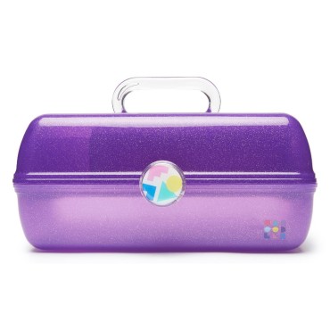 Caboodles On-The-Go Girl Makeup Box, Purple Sparkl...