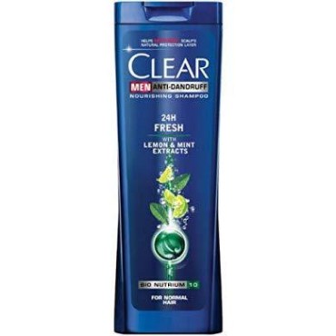 CLEAR ANTI DANDRUFF 24H FRESH WITH LEMON AND MINT EXTRACTS 1x400ML 13.53OZ Pack of 1