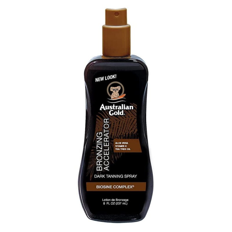 Australian Gold Accelerator Spray Gel With Bronzer 8 Ounce (237ml) (Pack of 3)