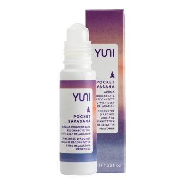 YUNI Beauty Essential Oil Roll-on for Stress Relief (0.33oz) Pocket Savasana Aroma Concentrate with Rollerball Applicator - Aromatherapy Oils for Relaxation, Ease Stress - All Natural, Paraben-Free