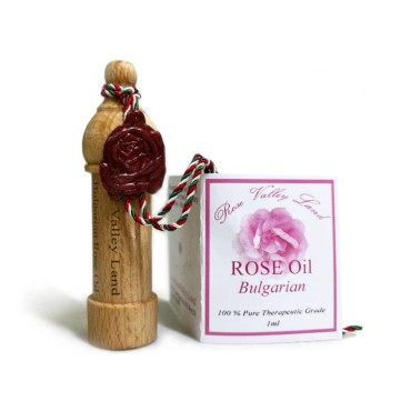 Rose Essential Oils for Skin Use - Rose Oil Essential Oil by Rose Valley Land, Premium Grade Rose Fragrance Oil for Skin, Essential Oil for Perfume Making, Essential Oils for Soap Making, 1 mL Bottle