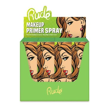 RUDE Make Up Primer Spray Paper Display Set, 12 Pieces