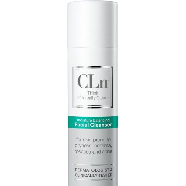 CLn® Facial Cleanser - Hydrating Facial Cleanser with Glycerin, For Skin Prone to Dryness, Eczema, Redness, Irritation & Acne Sensitivity, Fragrance-Free & Paraben-Free, 3.4 fl. oz.
