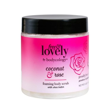 bodycology Free & Lovely Coconut & Rose Foaming Scrub 10.5 fl oz, pack of 1
