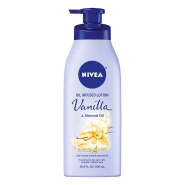 NIVEA Lotion Oil-Infused Vanilla/Almond Oil 16.9 Ounce Pump (500ml)