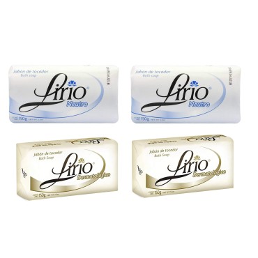 2 Lirio Neutro and 2 Lirio Dermatologico (4 Pack T...