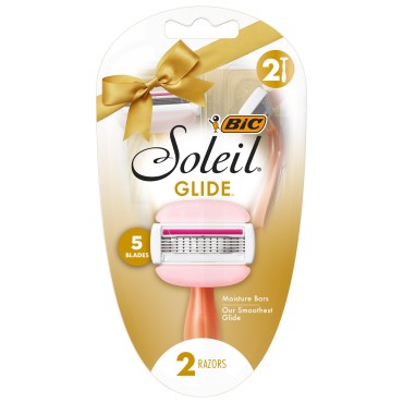 BIC Soleil Glide Disposable Razors for Women, 5 Bl...