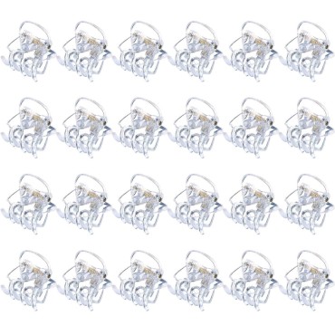 24 Pcs Small Mini Hair Clips Tiny Hair Claws Pins Clamps Plastic for Women Girl's Hair (Clear)