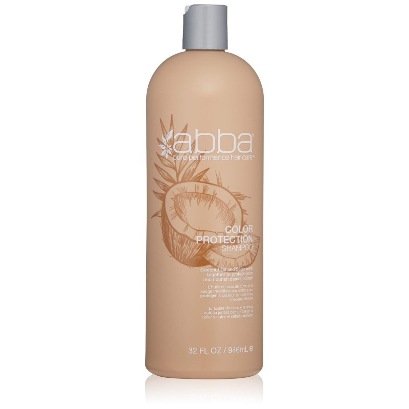 ABBA Color Protection Shampoo, Coconut Oil & Sage, 32 Fl Oz