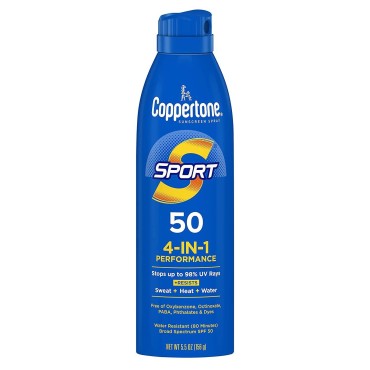 Coppertone Continuous Spf#50 Spray Sport 5.5 Ounce (162ml) (2 Pack)