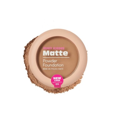 Ruby Kisses Face Powder Foundation, Pressed Compact Makeup Setting Powder, Full Coverage Matte Lightweight, Long-Lasting, Perfect Finishing Powder, Portable, Convenient, Sponge & Mirror (Rich Beige)