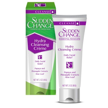 Sudden Change Hydra Cleansing Creme - Creamy Exfoliating Facial Wash Cleanser with Papaya and Pineapple Extract (3 oz, pack of 1)