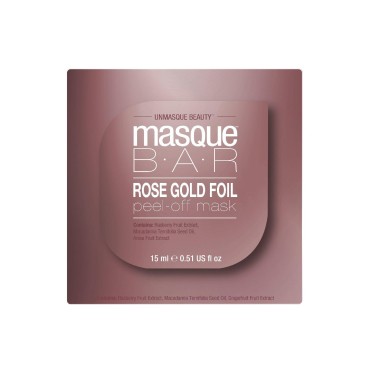 masque BAR Rose Gold Foil Peel Off Mask - Pod - 0.51 Fluid Ounce