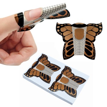 100pcs Pro Butterfly Square Tips Nail Form Forms f...