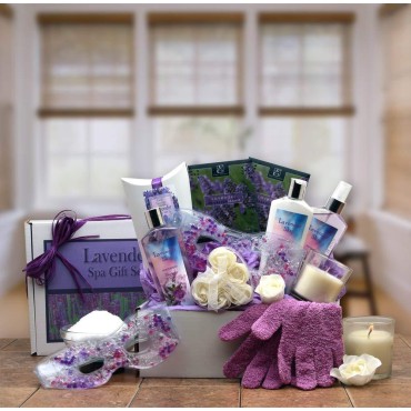 Lavender Sky Spa Gift Box - spa baskets for women gift, luxury spa gift baskets for women, spa day gift basket