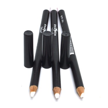 3 Pcs x Italia 1004 White Ultra Fine Eye liner Pencil Lip Eyeliner Set + Free ZipBag
