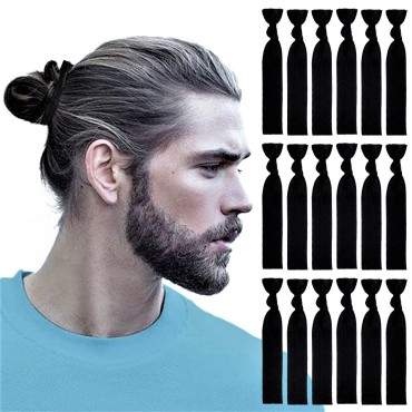 79STYLE 100pcs Mens Hair Ties For Man Bun Elastic ...