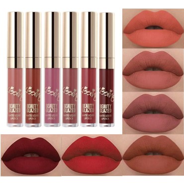 Beauty Sexy 6PCS/ Matte Lip Gloss Sexy Liquid Lips...