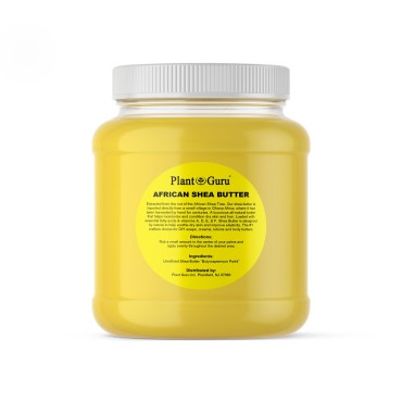 Raw African Shea Butter 3 lbs. Bulk 100% Pure Natural Unrefined YELLOW Grade A - Ideal Moisturizer For Dry Skin, Body, Face And Hair Growth. Great For DIY Soap and Lip balm Making.