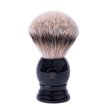 ROYAL SHAVE PB9 Silvertip Badger Shaving Brush - Classic Wet Shaving Brush (Black)