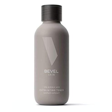 Exfoliating Toner for Face by Bevel - 10% Glycolic Acid Toner with Green Tea and Lavender, Helps Avoid Ingrown Hairs, Razor Bumps and Uneven Skin Tone, 4 fl oz.