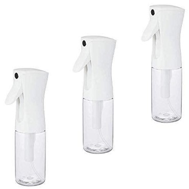 The Bucko Fine Mist Spray Bottle (5.5 oz, 3-pack, White Sprayer, Clear Bottle)